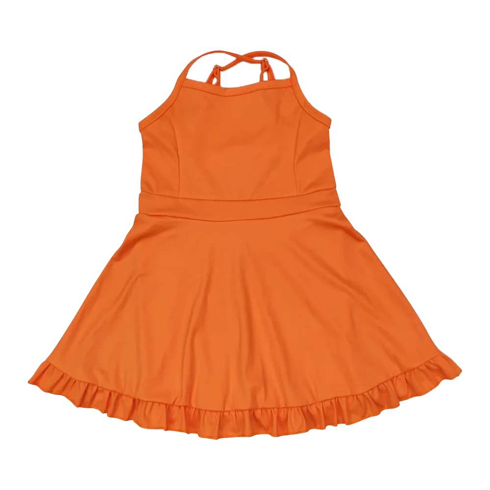 S0442 Baby Girls Summer Swimsuits Orange straps ruffle baby girls summer active wear athletic dress
S0442 Baby Girls Summer Swimsuits Orange straps ruffle baby girls summer active wear athletic dress