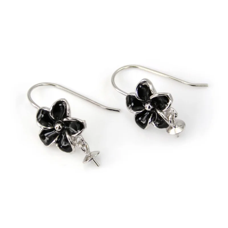 2pcs 925 Sterling Silver Flower Hook Earring Findings 23x10mm For Half-drilled Beads Handmade DIY
2pcs 925 Sterling Silver Flower Hook Earring Findings 23x10mm For Half-drilled Beads Handmade DIY