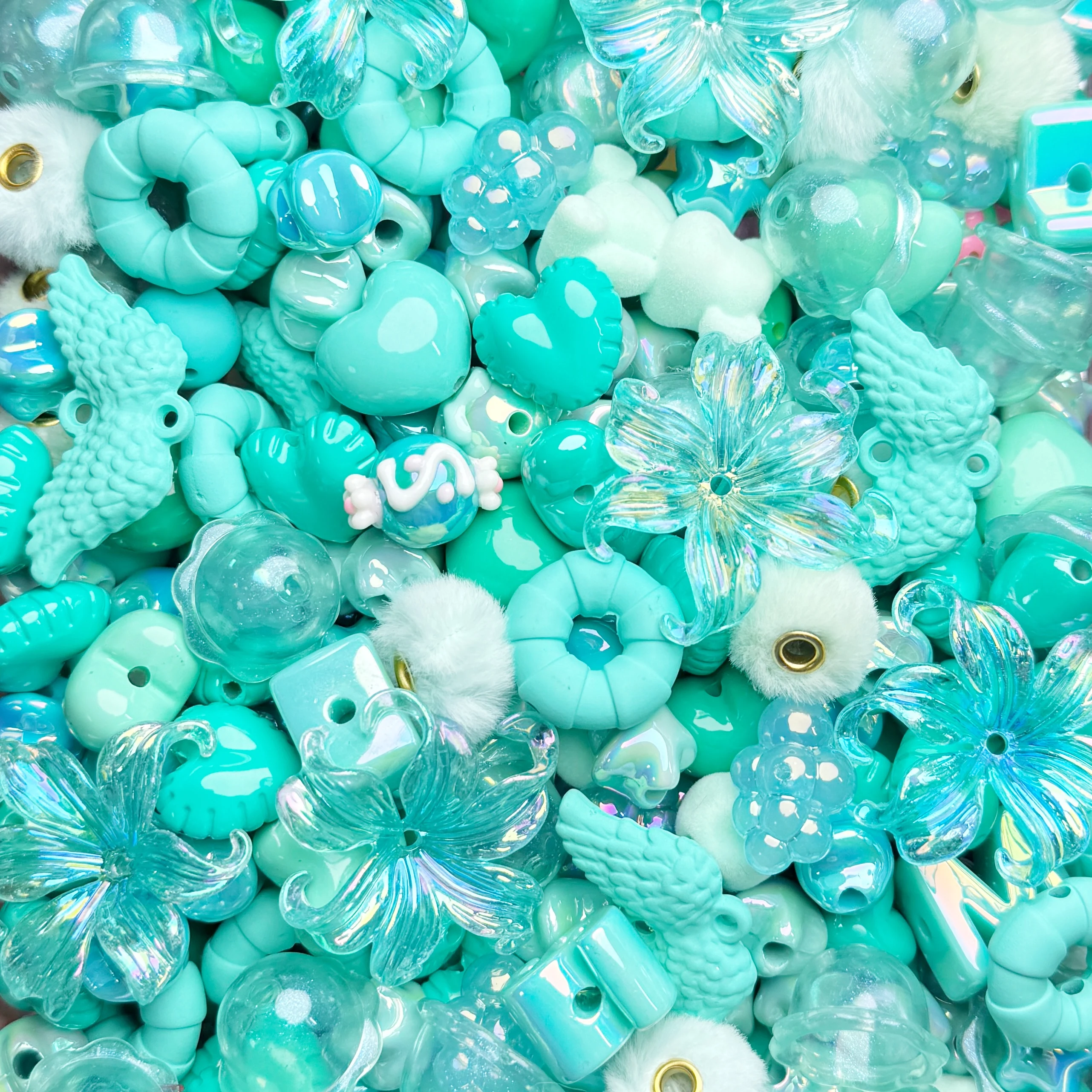 Aquamarine Blue Mix Beads Pendant Collection for Jewelry Making DIY Decorations Phone Charm Beads Kit Beadable Pen Accessories
Aquamarine Blue Mix Beads Pendant Collection for Jewelry Making DIY Decorations Phone Charm Beads Kit Beadable Pen Accessories