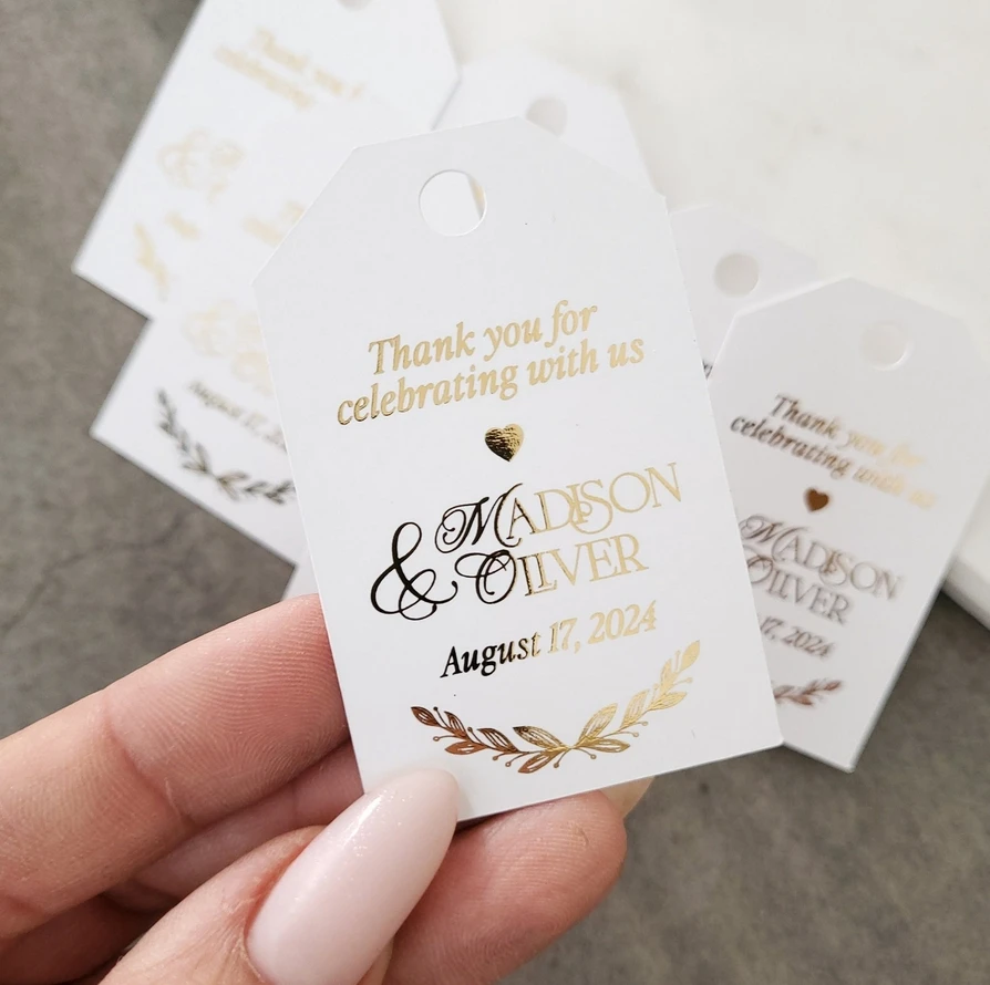 50pcs Thank you for celebrating with us Wedding tags for favors and gifts with Gold, Rose gold or Silver foils print, Floral Bra
50pcs Thank you for celebrating with us Wedding tags for favors and gifts with Gold, Rose gold or Silver foils print, Floral Bra