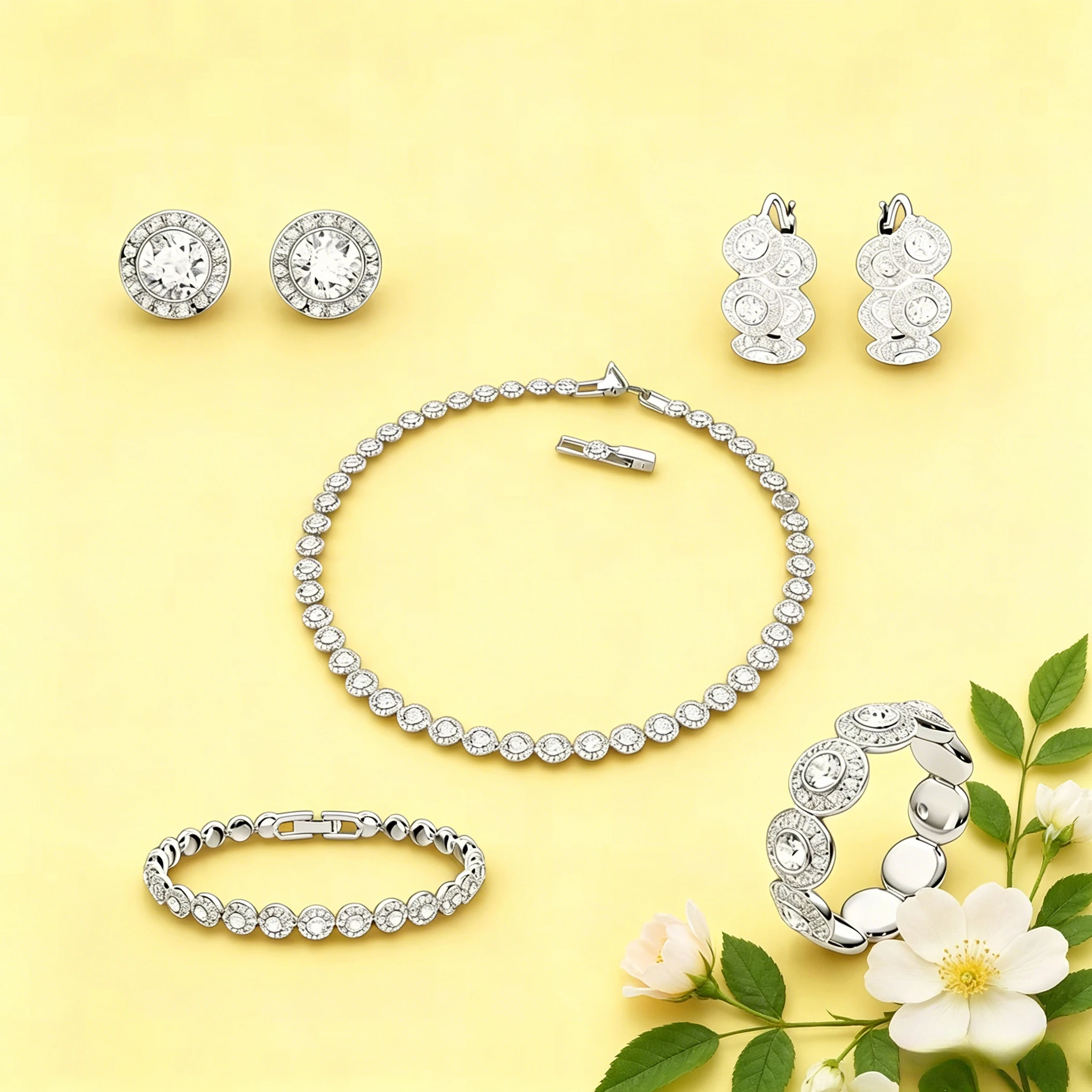 2025 Fashion Shining Jewelry Set - Silver Plated Earrings, Necklace, Bracelet Set - Evening Daily Accessories
2025 Fashion Shining Jewelry Set - Silver Plated Earrings, Necklace, Bracelet Set - Evening Daily Accessories