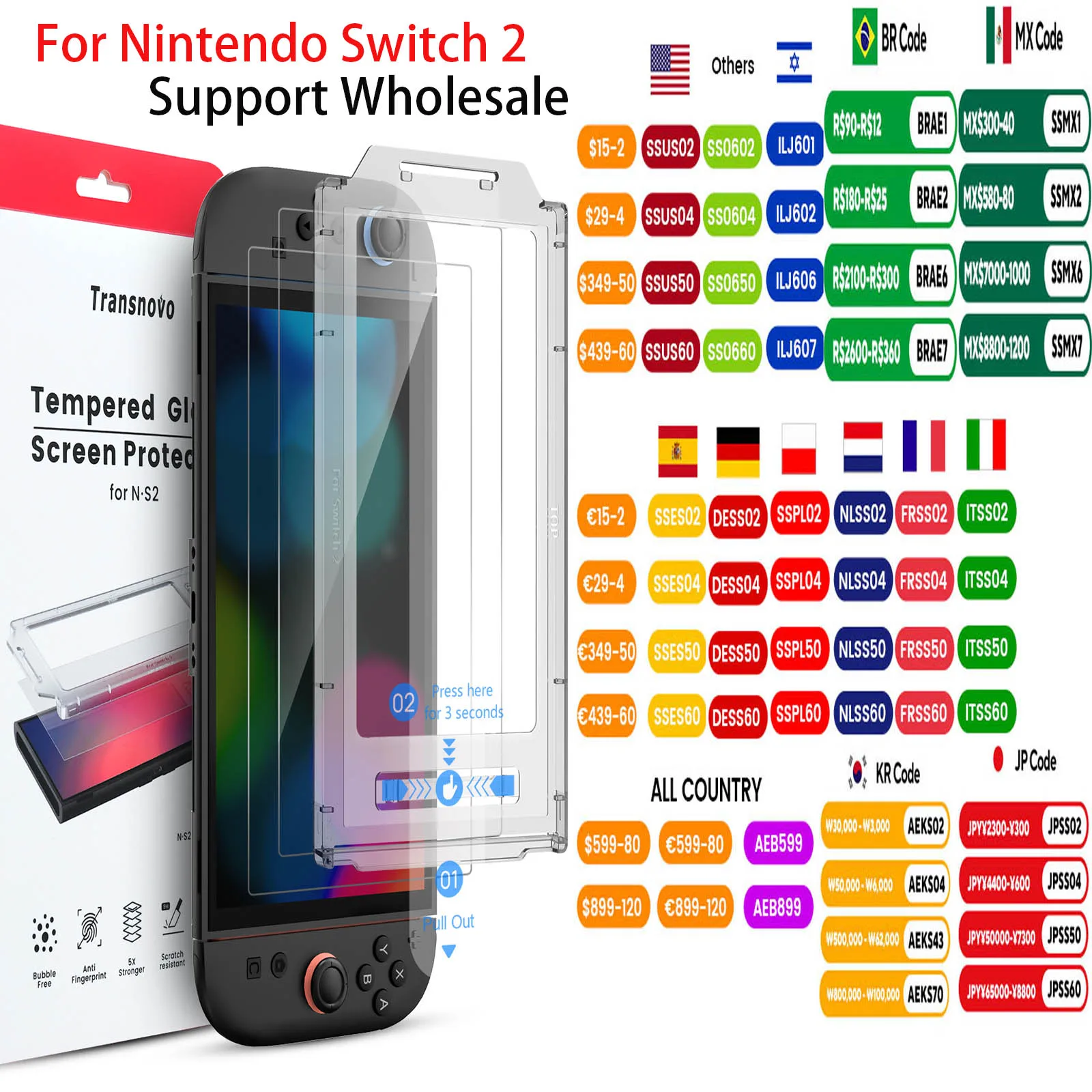 Screen Protector Tempered Glass for Switch Nintendo 2 Model 2025 Ultra Clear 9H Hardness Protective Anti Fingerprint For NS2
Screen Protector Tempered Glass for Switch Nintendo 2 Model 2025 Ultra Clear 9H Hardness Protective Anti Fingerprint For NS2