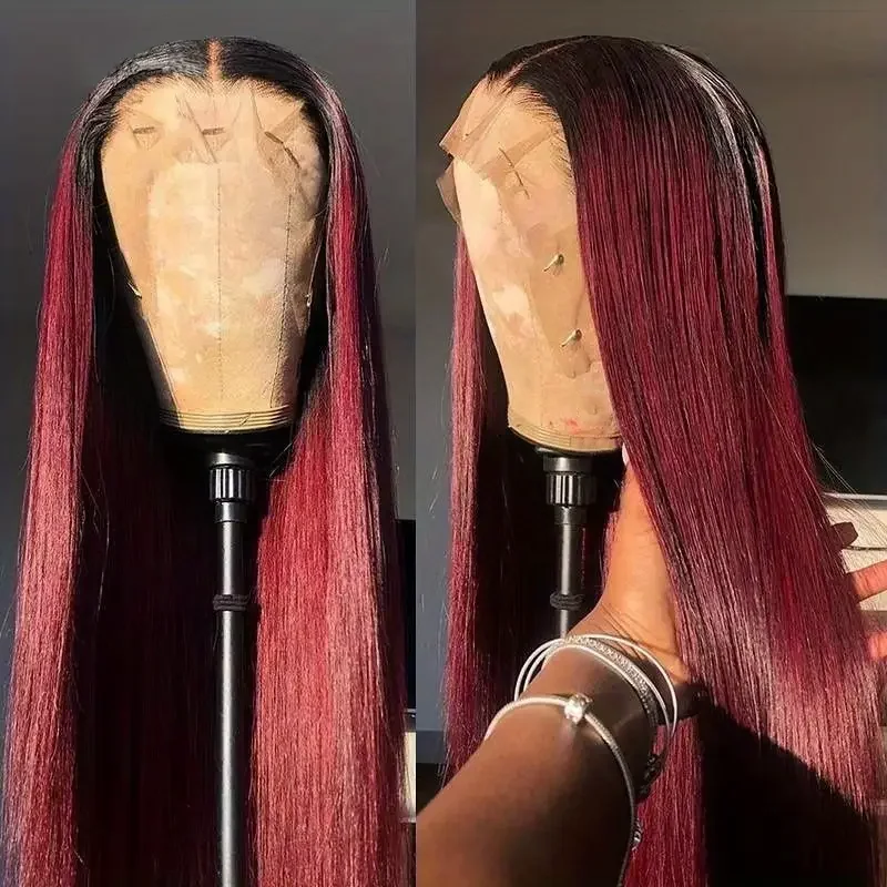 1B/99J Straight Wigs Human Hair 4x4 Closure Wig Brazilian Burgundy 13x4 Lace Front 30Inch Wigs For Black Women Pre Plucked
1B/99J Straight Wigs Human Hair 4x4 Closure Wig Brazilian Burgundy 13x4 Lace Front 30Inch Wigs For Black Women Pre Plucked