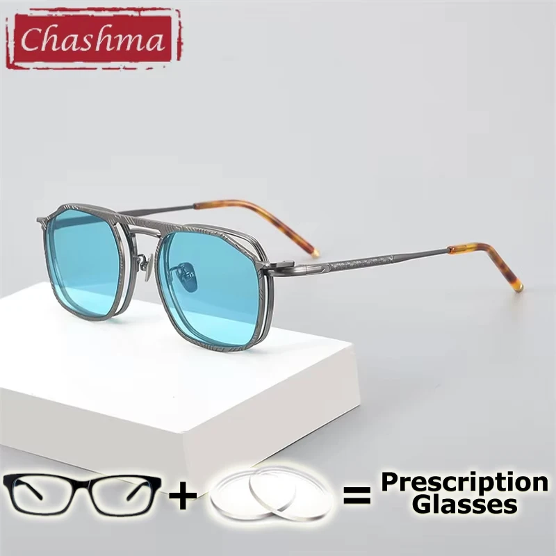 Chashma Prescription Glasses Pure Titanium Clip On Men Eyeglasses Frames Sun Protection Optical Reading Myopia Multifocal Lenses
Chashma Prescription Glasses Pure Titanium Clip On Men Eyeglasses Frames Sun Protection Optical Reading Myopia Multifocal Lenses