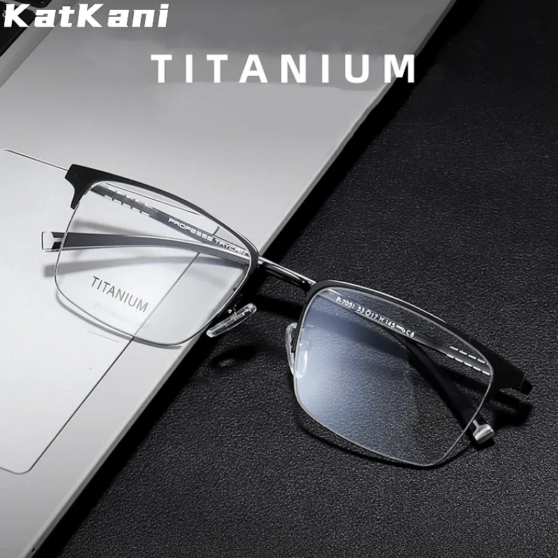 KatKani Fashion Eyeglasses Ultra Light Retro Square Pure Titanium Eyewear Optical Prescription Glasses Frame Men And Women 7051
KatKani Fashion Eyeglasses Ultra Light Retro Square Pure Titanium Eyewear Optical Prescription Glasses Frame Men And Women 7051