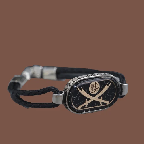 Prophet Ali's Sword Double-ended Sword Engraved on Arizona Turquaz 925 Sterling Silver Bracelet Men's Gift Bracelet Ornament
Prophet Ali's Sword Double-ended Sword Engraved on Arizona Turquaz 925 Sterling Silver Bracelet Men's Gift Bracelet Ornament