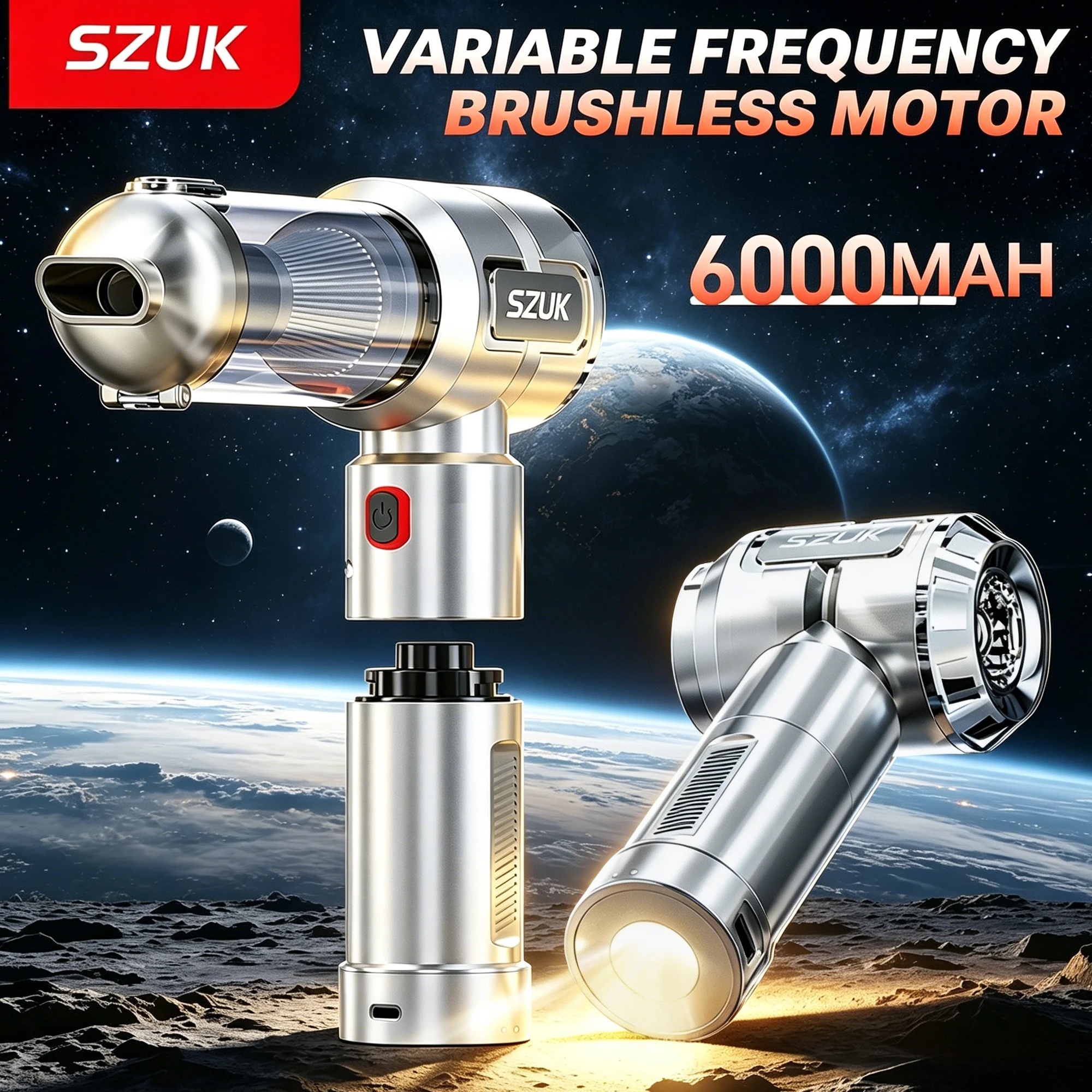 SZUK New Handheld Powerful Car Vacuum Cleaner 2026 Portable Wireless Cleaner with LED Light Mini Powerful Vacuum Cleaner for Car
SZUK New Handheld Powerful Car Vacuum Cleaner 2026 Portable Wireless Cleaner with LED Light Mini Powerful Vacuum Cleaner for Car