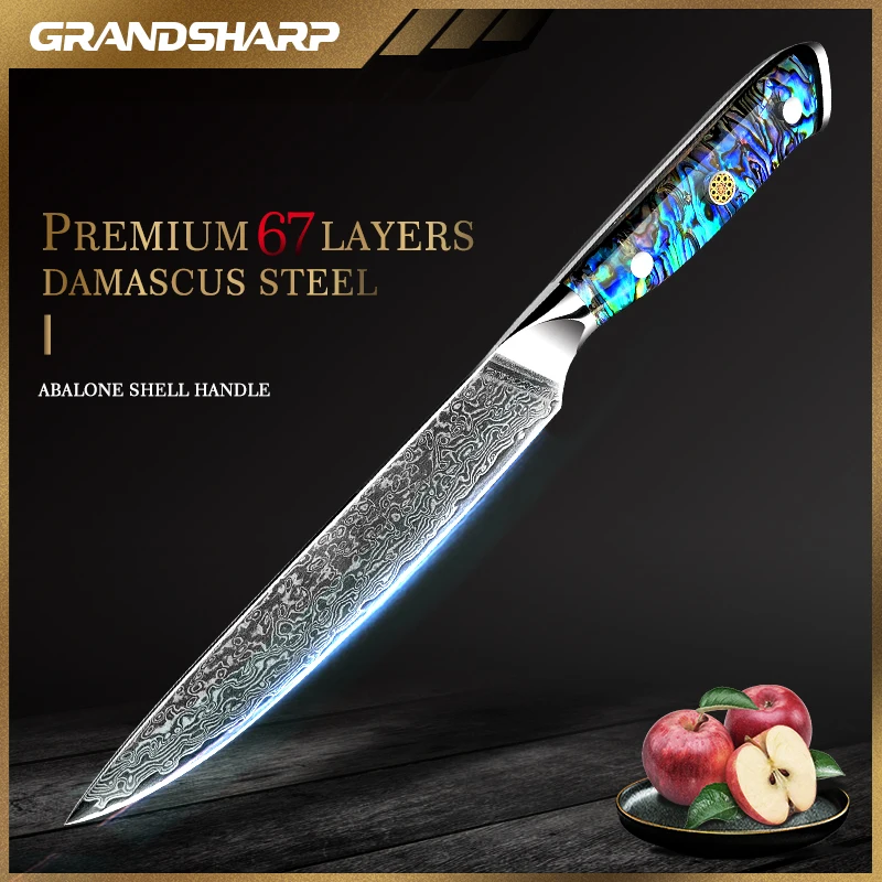Grandsharp Новая коллекция 6 дюймов Универсальный нож из дамасской стали японский высокоуглеродистая Нержавеющая сталь кухонные столовые приборы инструменты для готовки
Grandsharp Новая коллекция 6 дюймов Универсальный нож из дамасской стали японский высокоуглеродистая Нержавеющая сталь кухонные столовые приборы инструменты для готовки