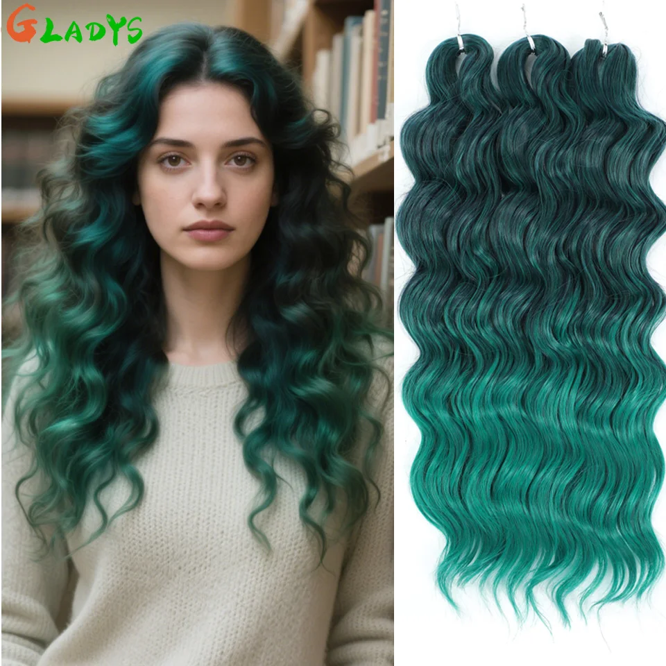24 Inch Anna Synthetic Ombre Green Loose Wave Braiding Hair Extensions Deep Wave High Temperature Fiber Crochet Hair Extensions
24 Inch Anna Synthetic Ombre Green Loose Wave Braiding Hair Extensions Deep Wave High Temperature Fiber Crochet Hair Extensions