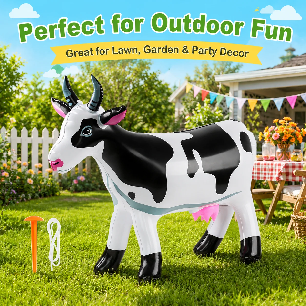 Long Inflatable Cow, Giant Blow up Cow Western Party Decorations Lifelike Inflatable Gifts for Pool Party
Long Inflatable Cow, Giant Blow up Cow Western Party Decorations Lifelike Inflatable Gifts for Pool Party