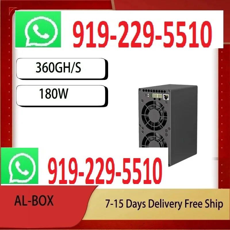 GOOD DEALS BUY 5 GET 3 FREE New Goldshell AL BOX 360Gh/s 180W ALPH Miner Blake3 Albox Algorithm Alephium Miner
GOOD DEALS BUY 5 GET 3 FREE New Goldshell AL BOX 360Gh/s 180W ALPH Miner Blake3 Albox Algorithm Alephium Miner