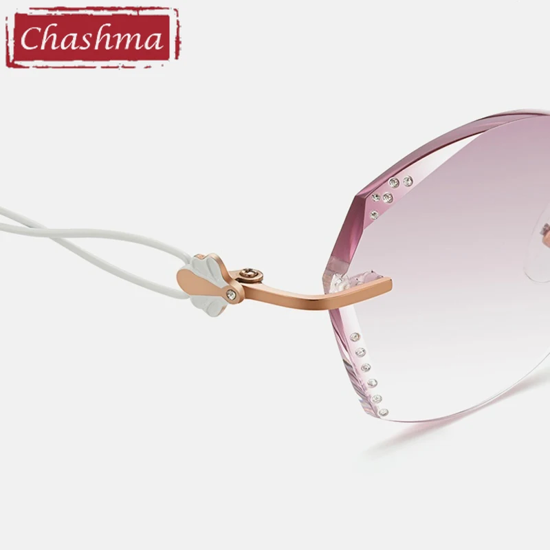 Chashma Prescription Glasses Women Elegant Fashion Titanium Eyeglasses Diamond Gafas Rimless Eyewear for Tint Color Recipe Lens
Chashma Prescription Glasses Women Elegant Fashion Titanium Eyeglasses Diamond Gafas Rimless Eyewear for Tint Color Recipe Lens