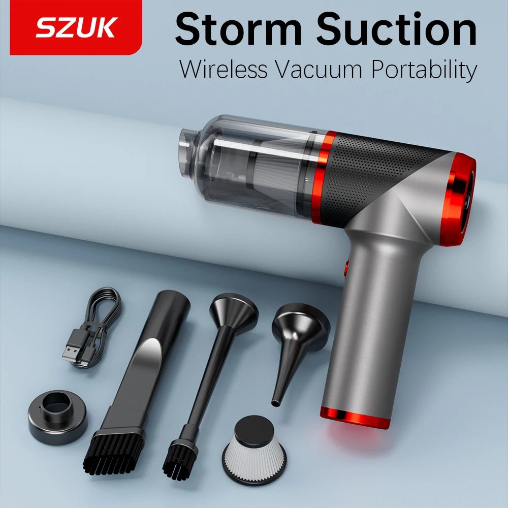 SZUK Mini Car Vacuum Cleaner Handheld Portable Strong Suction Cleaner and Keyboard Suitable for Car Home Cordless Vacuum Cleaner
SZUK Mini Car Vacuum Cleaner Handheld Portable Strong Suction Cleaner and Keyboard Suitable for Car Home Cordless Vacuum Cleaner