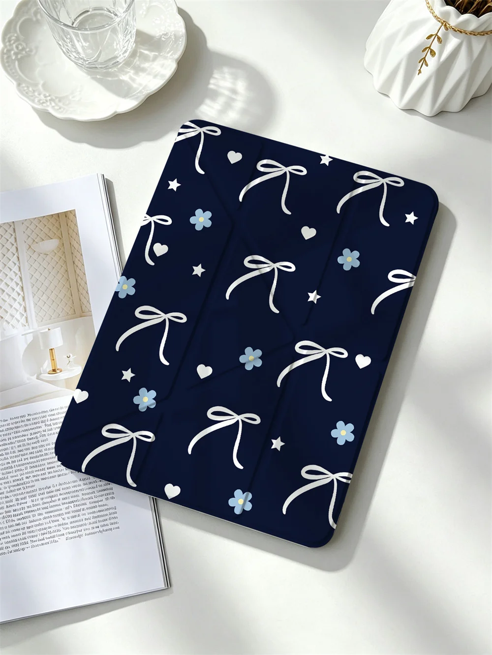 Kawaii Navy Bow Heart Crystal Clear Y-fold Double-sided Print Case For iPad Pro 11 Air4 Air5 10 Gen With Pencil Slot Cover
Kawaii Navy Bow Heart Crystal Clear Y-fold Double-sided Print Case For iPad Pro 11 Air4 Air5 10 Gen With Pencil Slot Cover