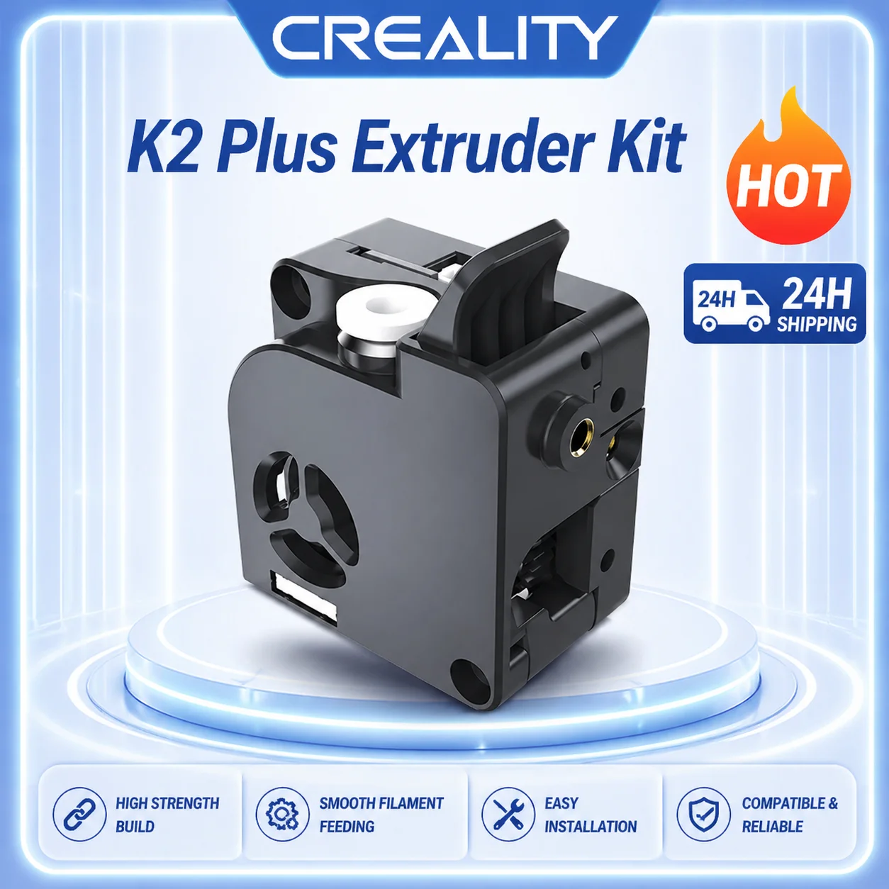 Creality K2/K2 Pro/K2 Plus Extruder Upgrade 6.25:1 Reduction Ratio Dual Gears Built-in Filament Break Sensor for K2 3D Printer
Creality K2/K2 Pro/K2 Plus Extruder Upgrade 6.25:1 Reduction Ratio Dual Gears Built-in Filament Break Sensor for K2 3D Printer