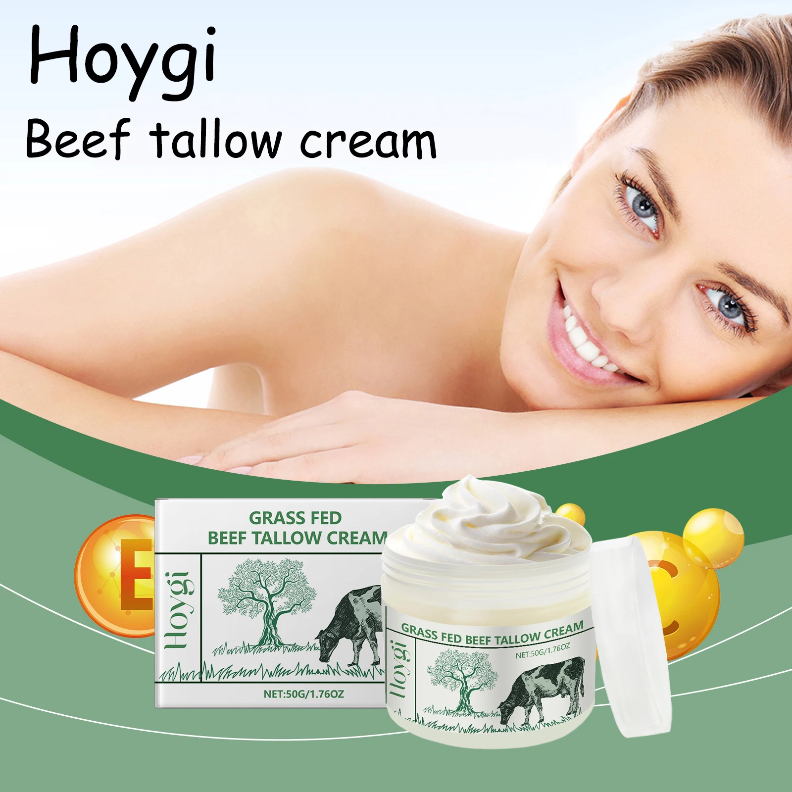 Hoygi Natural Beef Tallow Balm Lasting Moisturizing Improve Skin Texture Enhance Elasticity Smoothing Softening Face Skin Cream
Hoygi Natural Beef Tallow Balm Lasting Moisturizing Improve Skin Texture Enhance Elasticity Smoothing Softening Face Skin Cream