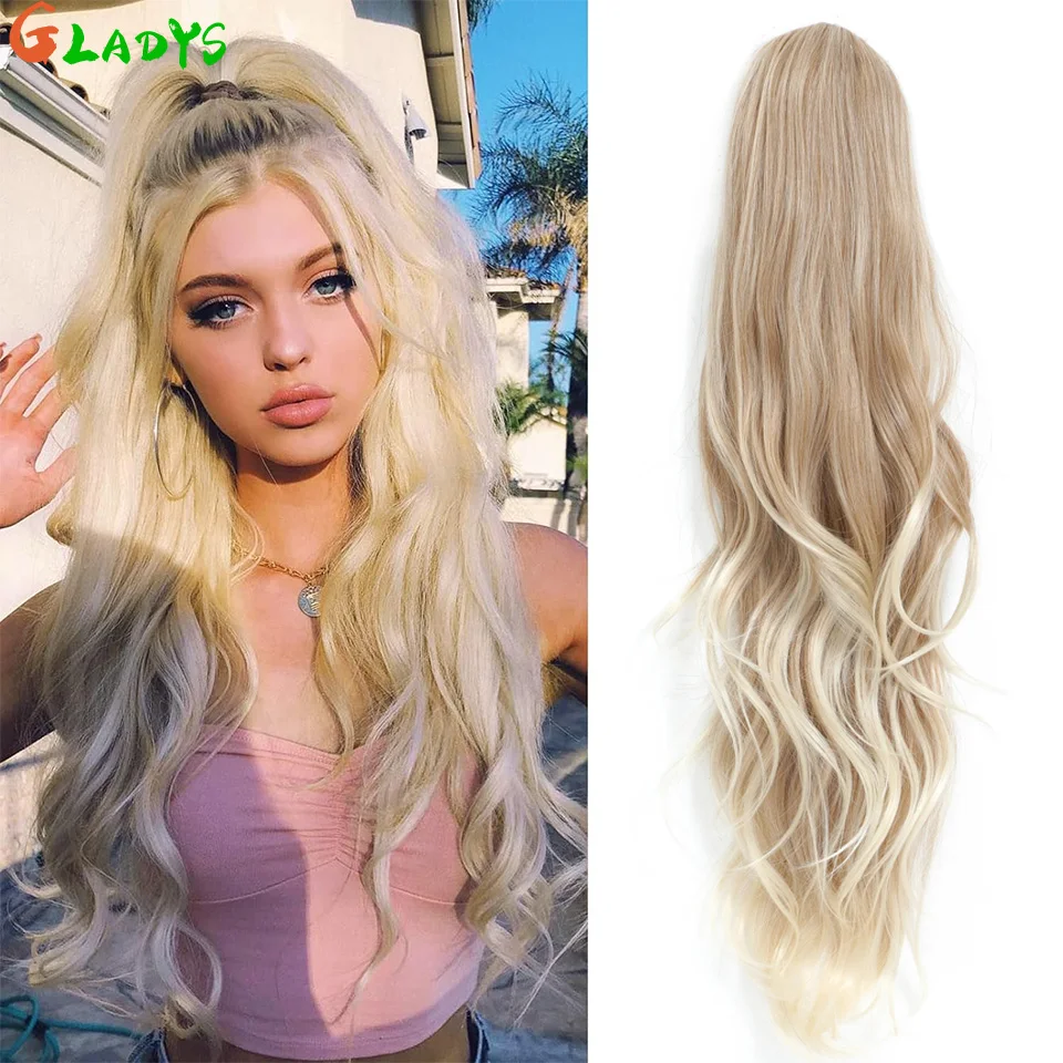 Blonde Drawstring Ponytail Synthetic Hair Extension Ombre Color Wavy High Temperature Fiber 28 Inch PonyTail Hair Extensions
Blonde Drawstring Ponytail Synthetic Hair Extension Ombre Color Wavy High Temperature Fiber 28 Inch PonyTail Hair Extensions