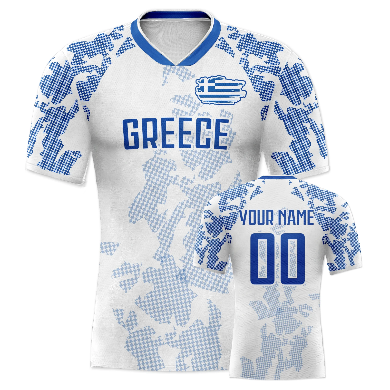 Футболка сборной Греции на заказ с персонализированным именем и номером, футболка с V-образным вырезом и дизайном флага для мужчин, молодежи и женщин.
Футболка сборной Греции на заказ с персонализированным именем и номером, футболка с V-образным вырезом и дизайном флага для мужчин, молодежи и женщин.
