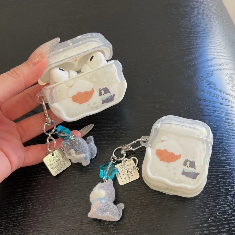 Cute cartoon snow house puppy headphone case for AirPods 4 3 2 pro 2 3 Korean INS fashion simple new shockproof protective cover
Cute cartoon snow house puppy headphone case for AirPods 4 3 2 pro 2 3 Korean INS fashion simple new shockproof protective cover