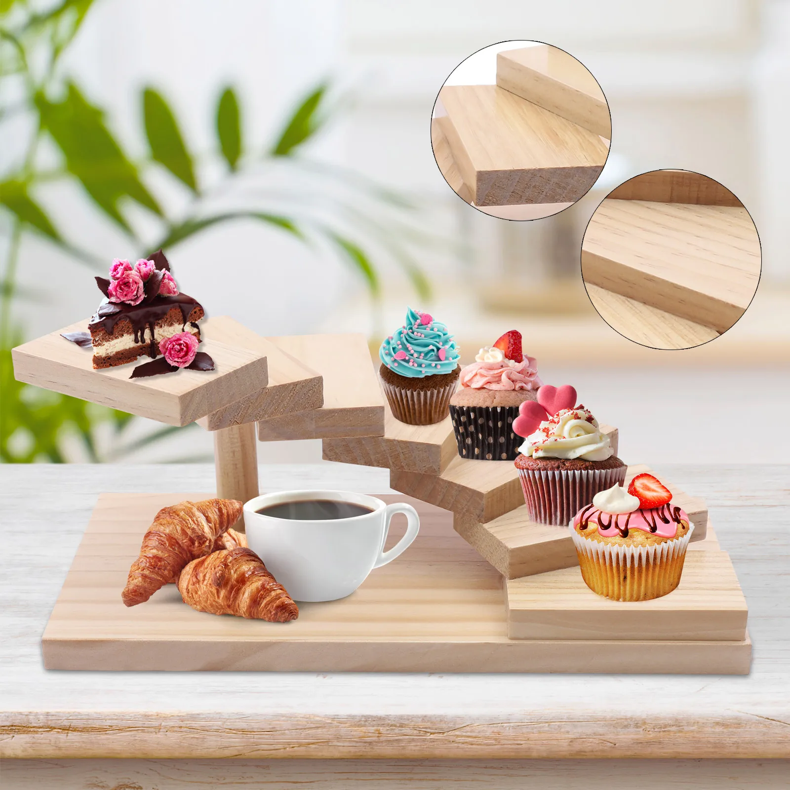 Pine Wooden 7-Step Staircase Sushi Rack, Sushi Serving Tray, Sushi Display Stand for Weddings, Parties With Friends, Family Camp
Pine Wooden 7-Step Staircase Sushi Rack, Sushi Serving Tray, Sushi Display Stand for Weddings, Parties With Friends, Family Camp