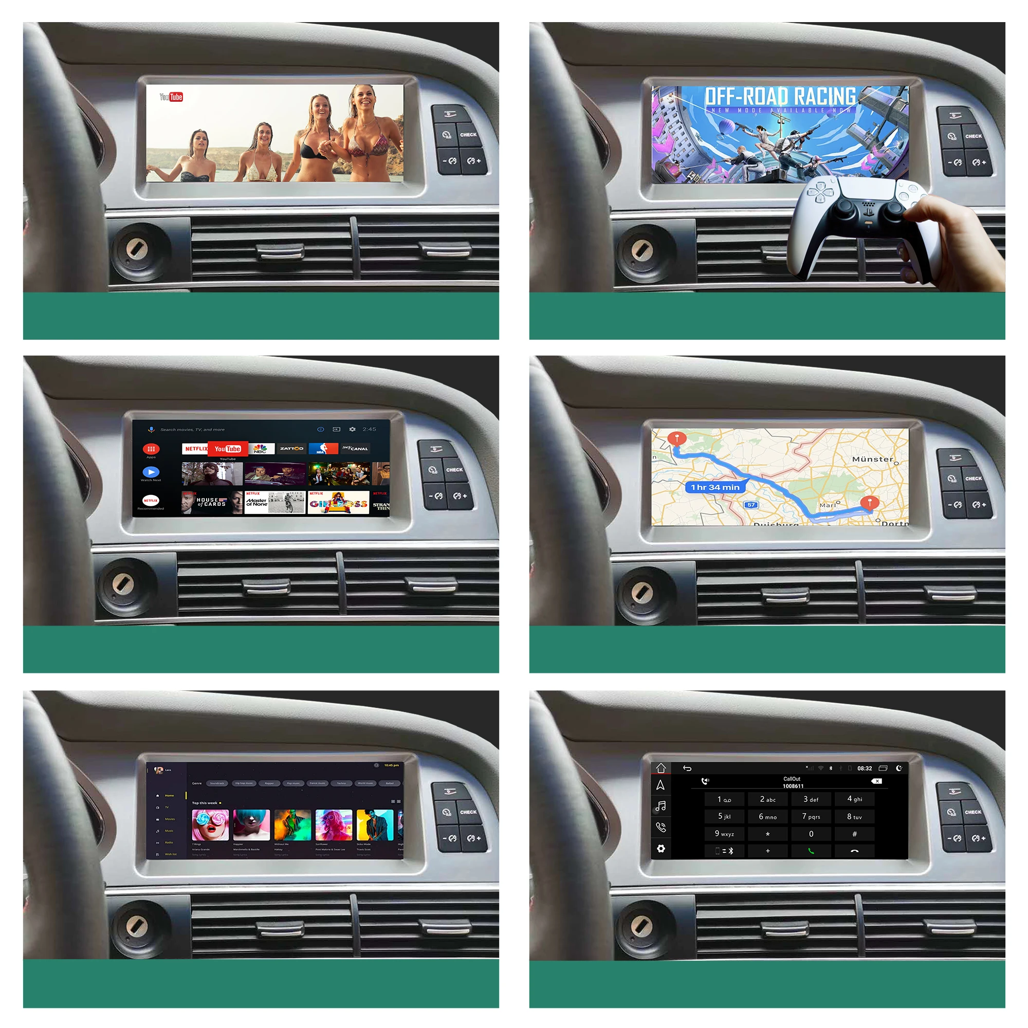 Android 13 car CarPlay for Audi A6 C6 4f 2005-2011 MMI 2g 3G radio player screen GPS navi multimedia auto stereo head unit DSP
Android 13 car CarPlay for Audi A6 C6 4f 2005-2011 MMI 2g 3G radio player screen GPS navi multimedia auto stereo head unit DSP