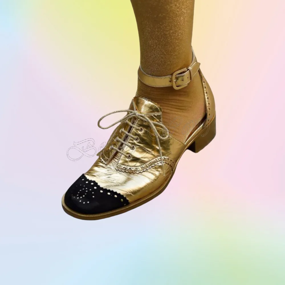 Gold Front Cross Tied Pumps Black Toe Square Heel Shoes Ankle Buckle Low High Heel Shoes for Women 2025 Zapatos Para Mujere
Gold Front Cross Tied Pumps Black Toe Square Heel Shoes Ankle Buckle Low High Heel Shoes for Women 2025 Zapatos Para Mujere