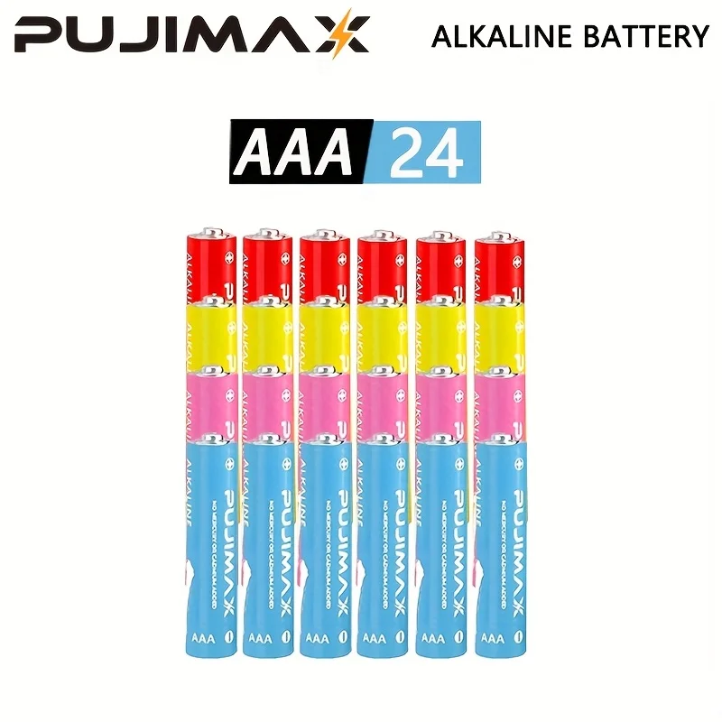 PUJIMAX 1.5V AAAalkaline battery - a disposable dry battery with stable voltage, suitable for remote controls, alarm clocks, doo
PUJIMAX 1.5V AAAalkaline battery - a disposable dry battery with stable voltage, suitable for remote controls, alarm clocks, doo