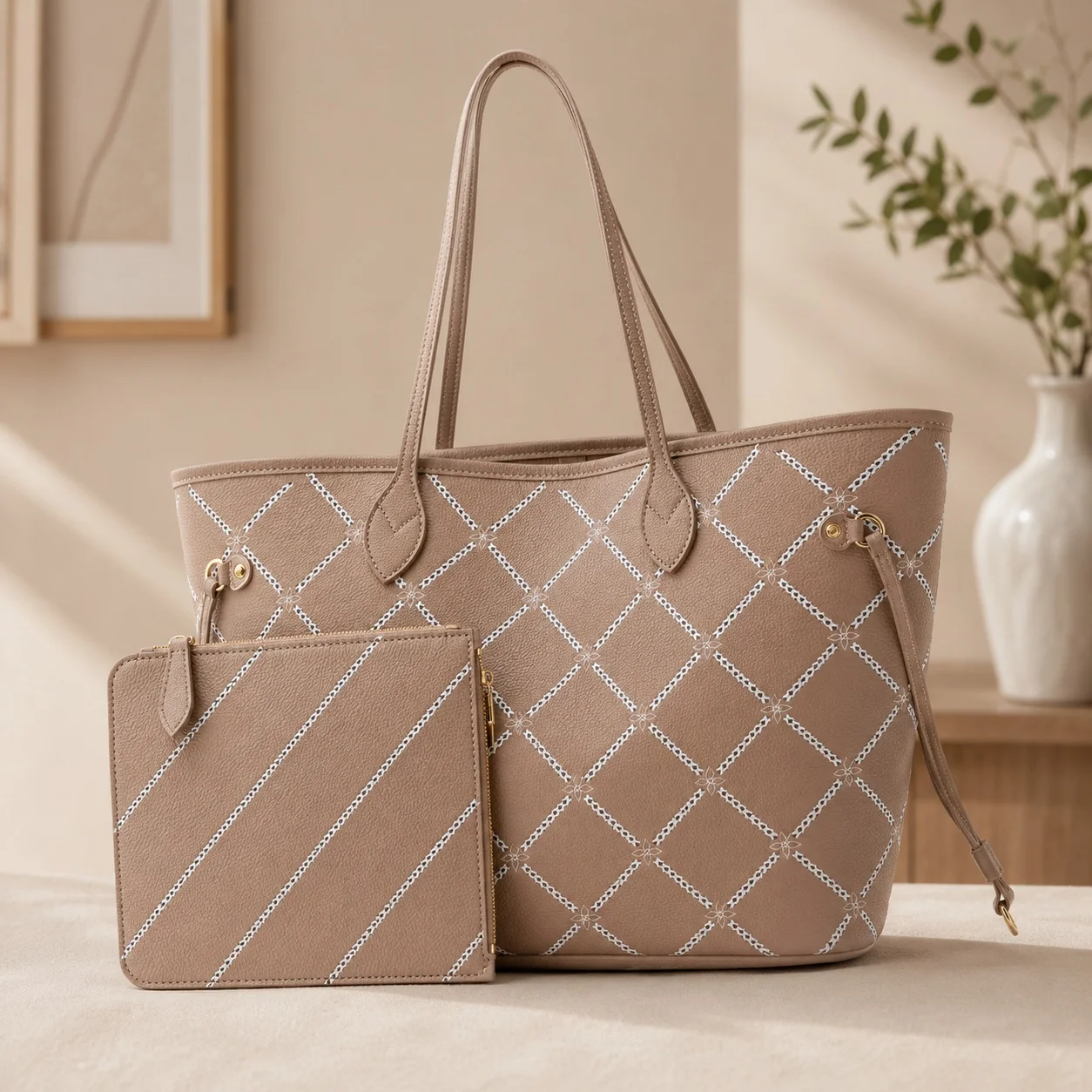 2026 New Luxury Classic Neverull Pattern Embroidered Tote Bag/Crossbody/Shoulder Bag, 31 x 28 x 14 cm
2026 New Luxury Classic Neverull Pattern Embroidered Tote Bag/Crossbody/Shoulder Bag, 31 x 28 x 14 cm