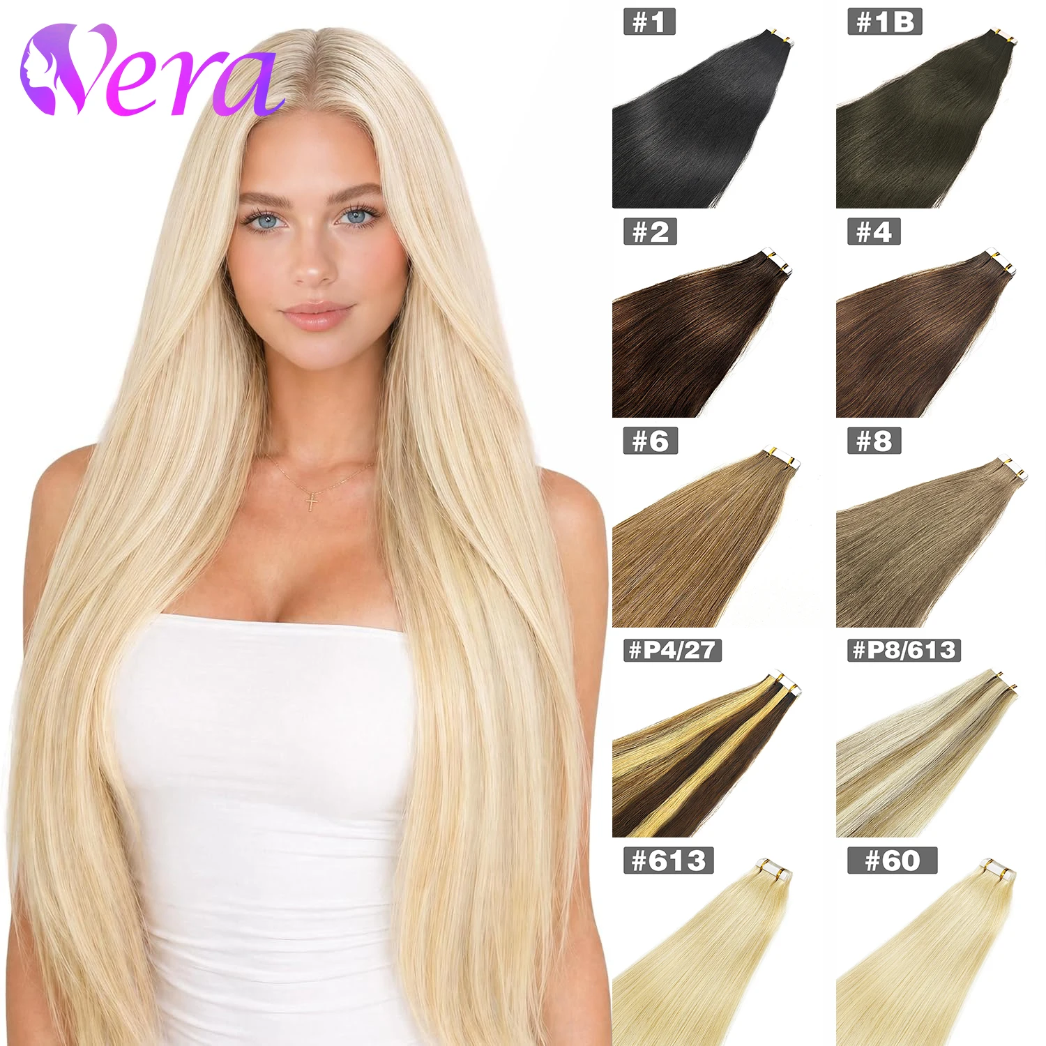 Platinum Blonde Tape In Hair Extensions Human Hair #60 Color 20Pcs 40G Invisible Tape Ins Seamless Skin Weft Remy Hair Extension
Platinum Blonde Tape In Hair Extensions Human Hair #60 Color 20Pcs 40G Invisible Tape Ins Seamless Skin Weft Remy Hair Extension