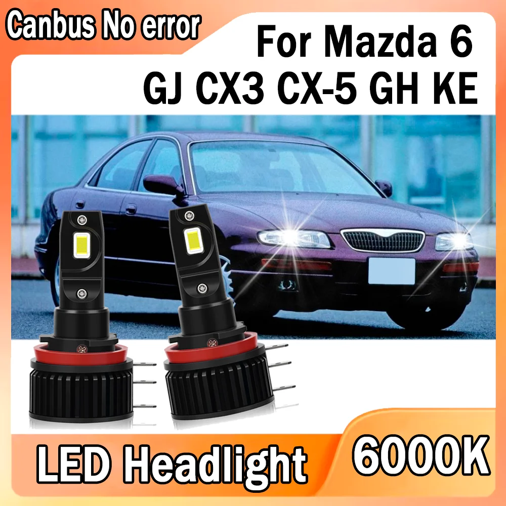 2PCS 6000K LED Headlight Car High Beam Day Driving Running Light Bulbs 12V 24V Lamps 100W 28000LM For Mazda 6 GJ CX3 CX-5 GH KE
2PCS 6000K LED Headlight Car High Beam Day Driving Running Light Bulbs 12V 24V Lamps 100W 28000LM For Mazda 6 GJ CX3 CX-5 GH KE