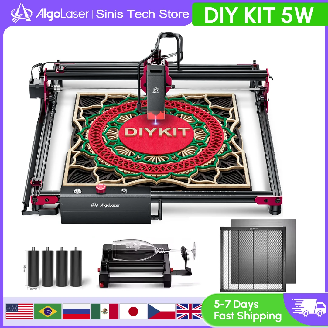 AlgoLaser DIY KIT Powerful Wood Laser Engraver Cutter Wifi Offline Control CNC Metal Glass Logo Printing Engraving Machine Ortur
AlgoLaser DIY KIT Powerful Wood Laser Engraver Cutter Wifi Offline Control CNC Metal Glass Logo Printing Engraving Machine Ortur