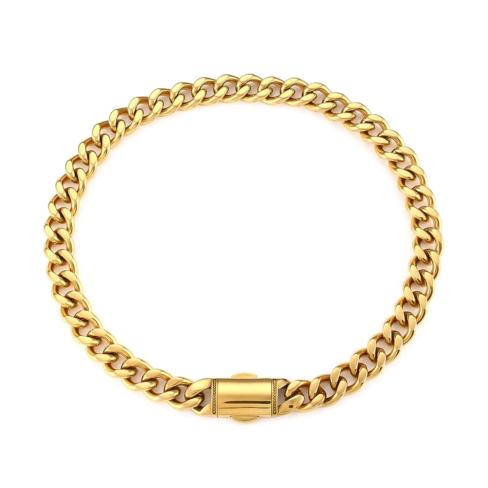 14mm Wide Hip Hop Stainless Steel Goldenery Cuban Link Men's Necklace and Bracelet Set, Size Optio
14mm Wide Hip Hop Stainless Steel Goldenery Cuban Link Men's Necklace and Bracelet Set, Size Optio