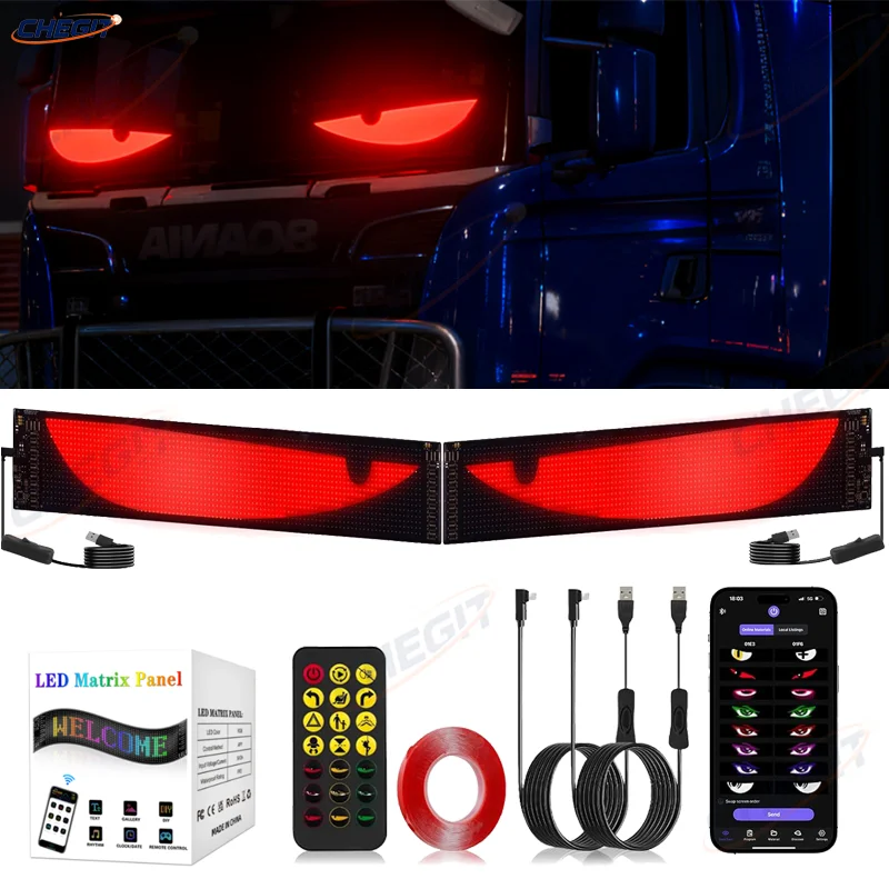 Bluetooth App LED Matrix Pixel Panel Light 5V USB Control Scrolling Advertising LED Car Sign Animation Programmable For Car
Bluetooth App LED Matrix Pixel Panel Light 5V USB Control Scrolling Advertising LED Car Sign Animation Programmable For Car