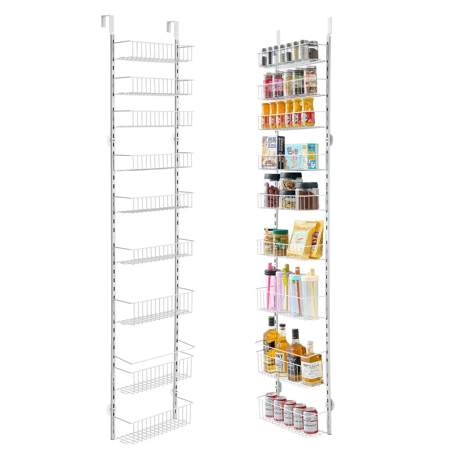 9 Tier Over the Door Pantry Organizer Heavy-Duty Steel Hanging Spice Rack Hanging Basket Wall Seasoning Shelves
9 Tier Over the Door Pantry Organizer Heavy-Duty Steel Hanging Spice Rack Hanging Basket Wall Seasoning Shelves