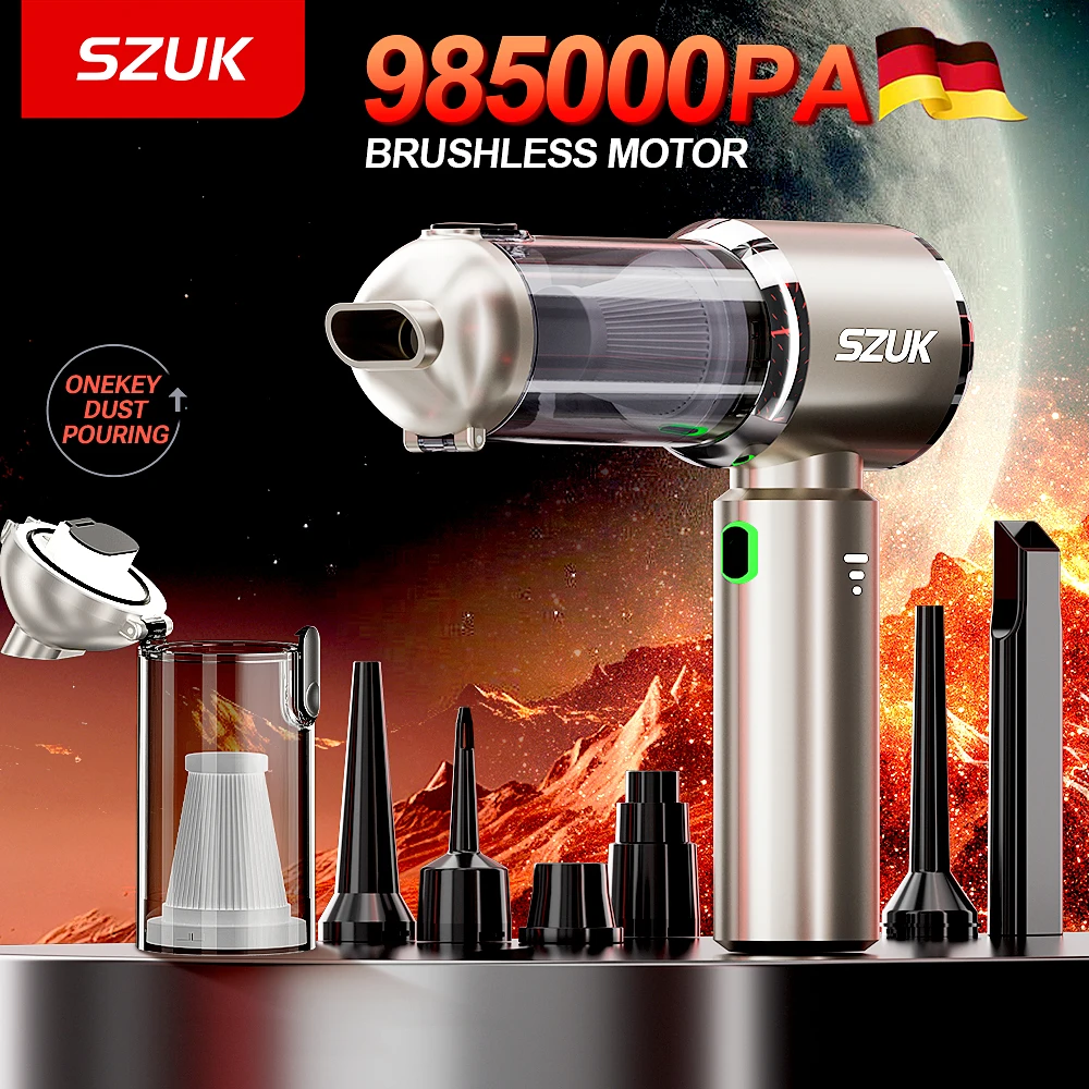 SZUK 985000Pa автомобильный пылесос, Мощное всасывание, устройство для чистки, беспроводной портативный ручной пылесос автомобильный пылесос пылесос автомобильный автопылесос пылесос беспроводной автомобильный
SZUK 985000Pa автомобильный пылесос, Мощное всасывание, устройство для чистки, беспроводной портативный ручной пылесос автомобильный пылесос пылесос автомобильный автопылесос пылесос беспроводной автомобильный