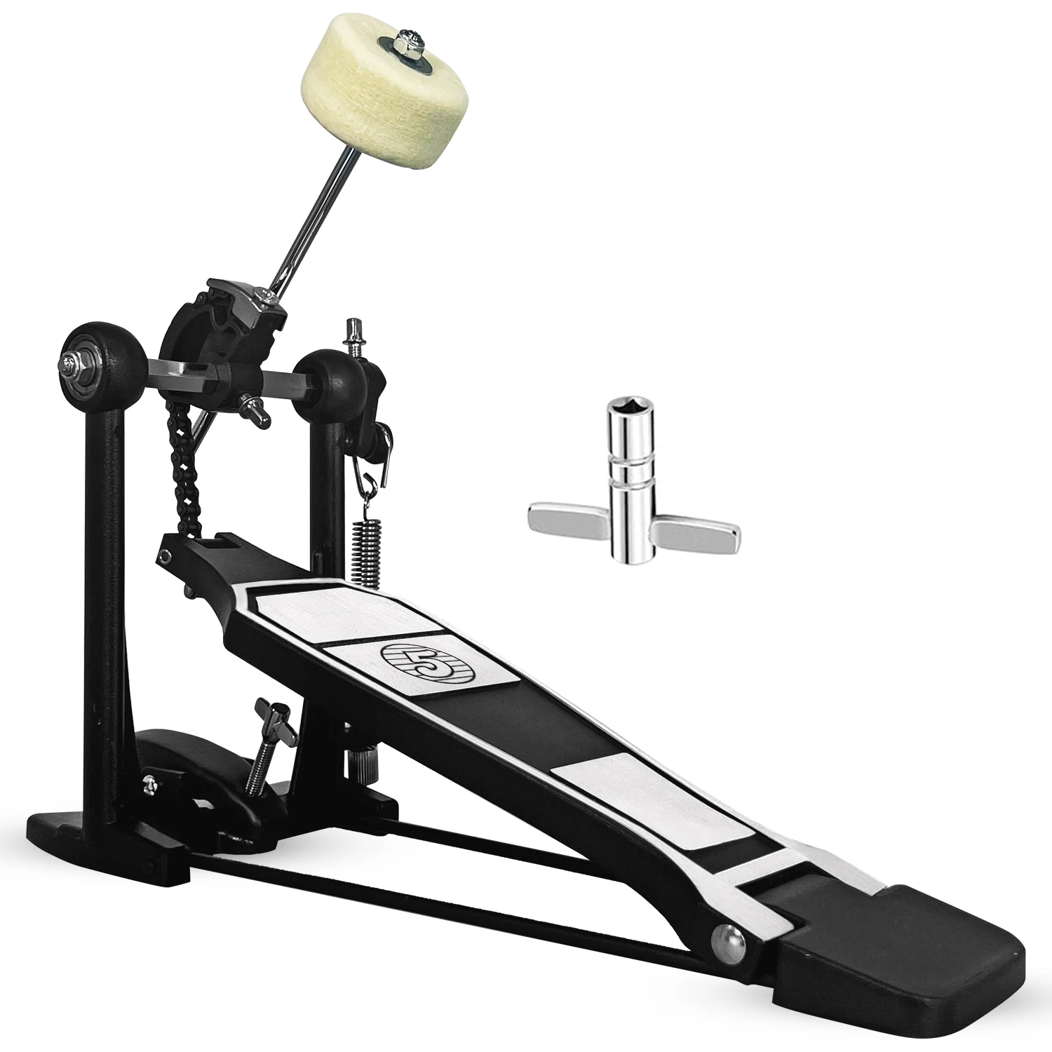 5 Core Bass Drum Pedal Mount Adjustable Felt Beater Head Single Chain Heavyduty Kick Drum Foot Pedal DFP 04
5 Core Bass Drum Pedal Mount Adjustable Felt Beater Head Single Chain Heavyduty Kick Drum Foot Pedal DFP 04