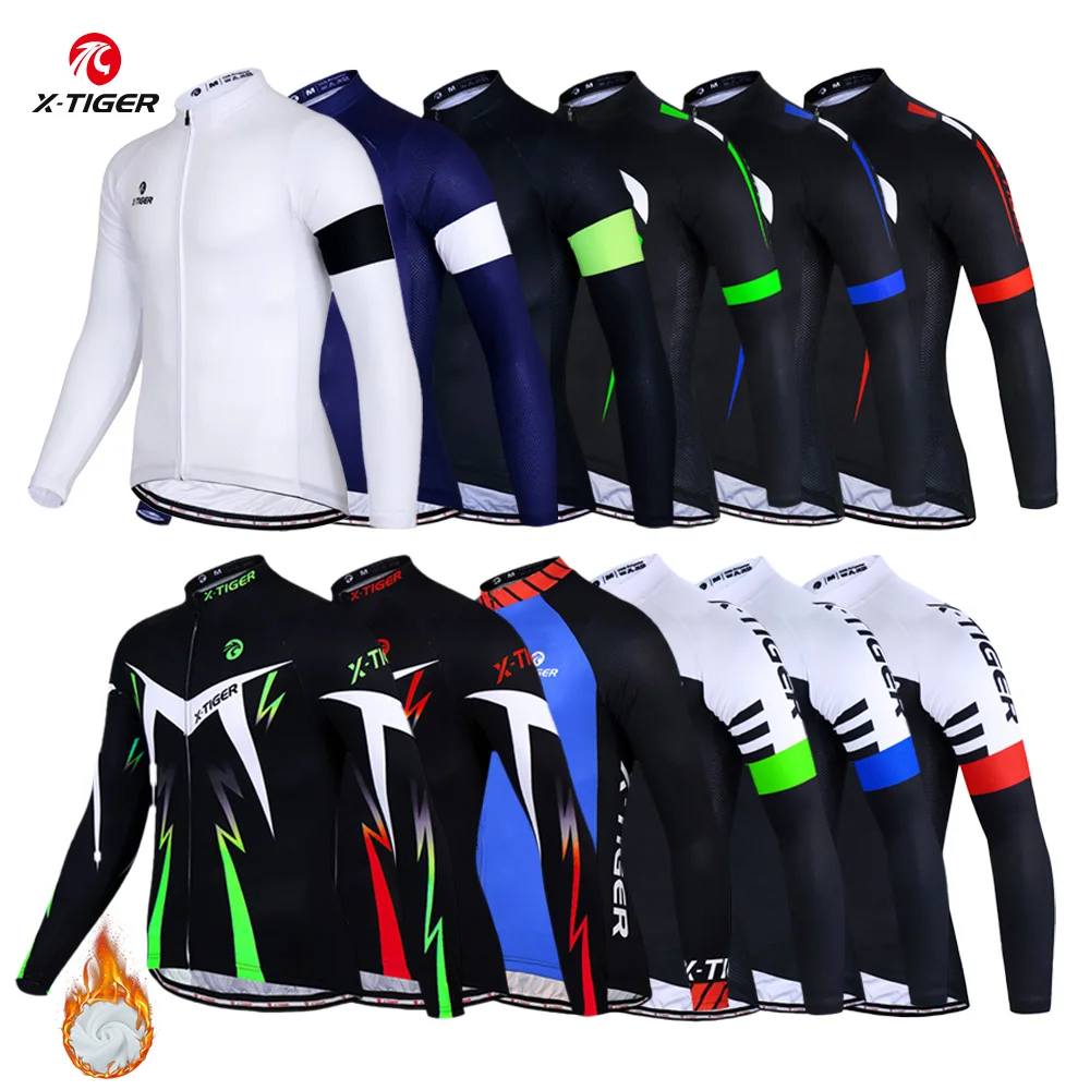 X-TIGER Men's Cycling Jersey Winter Thermal Fleece Bike Jersey MTB Road Men Long Sleeve Hot Warm Soft Brushed Bicycle Clothing
X-TIGER Men's Cycling Jersey Winter Thermal Fleece Bike Jersey MTB Road Men Long Sleeve Hot Warm Soft Brushed Bicycle Clothing