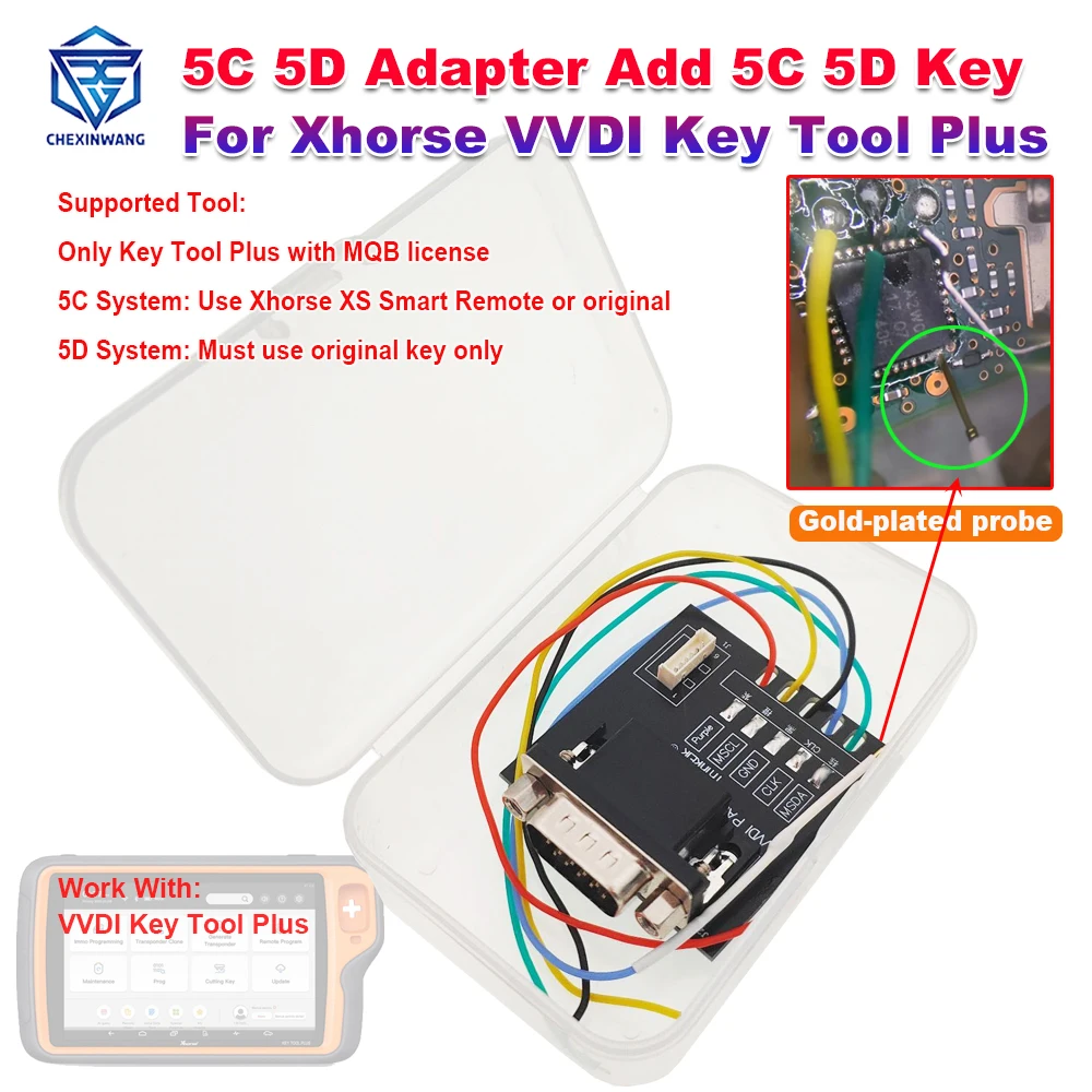 New ThinkElk 5C 5D Adapter for Xhorse VVDI Key Tool Plus Add 5C 5D Key For VAG MQB49 5C 5D Add Key For VW For Audi Read Key Data
New ThinkElk 5C 5D Adapter for Xhorse VVDI Key Tool Plus Add 5C 5D Key For VAG MQB49 5C 5D Add Key For VW For Audi Read Key Data