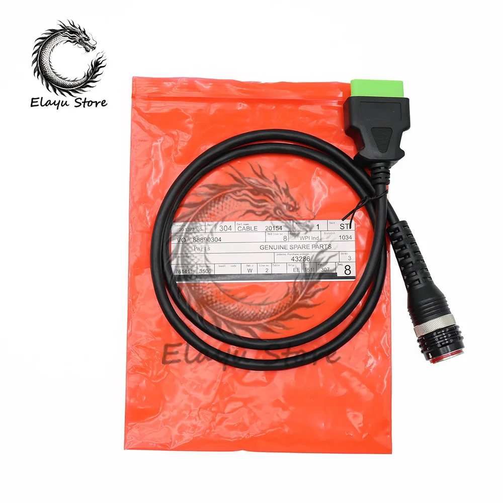 88890304 16 pin OBD Aviation plug wire harness interface main line 16pin Adapter cable for volvo VocomⅠ diagnostic scanner tools
88890304 16 pin OBD Aviation plug wire harness interface main line 16pin Adapter cable for volvo VocomⅠ diagnostic scanner tools