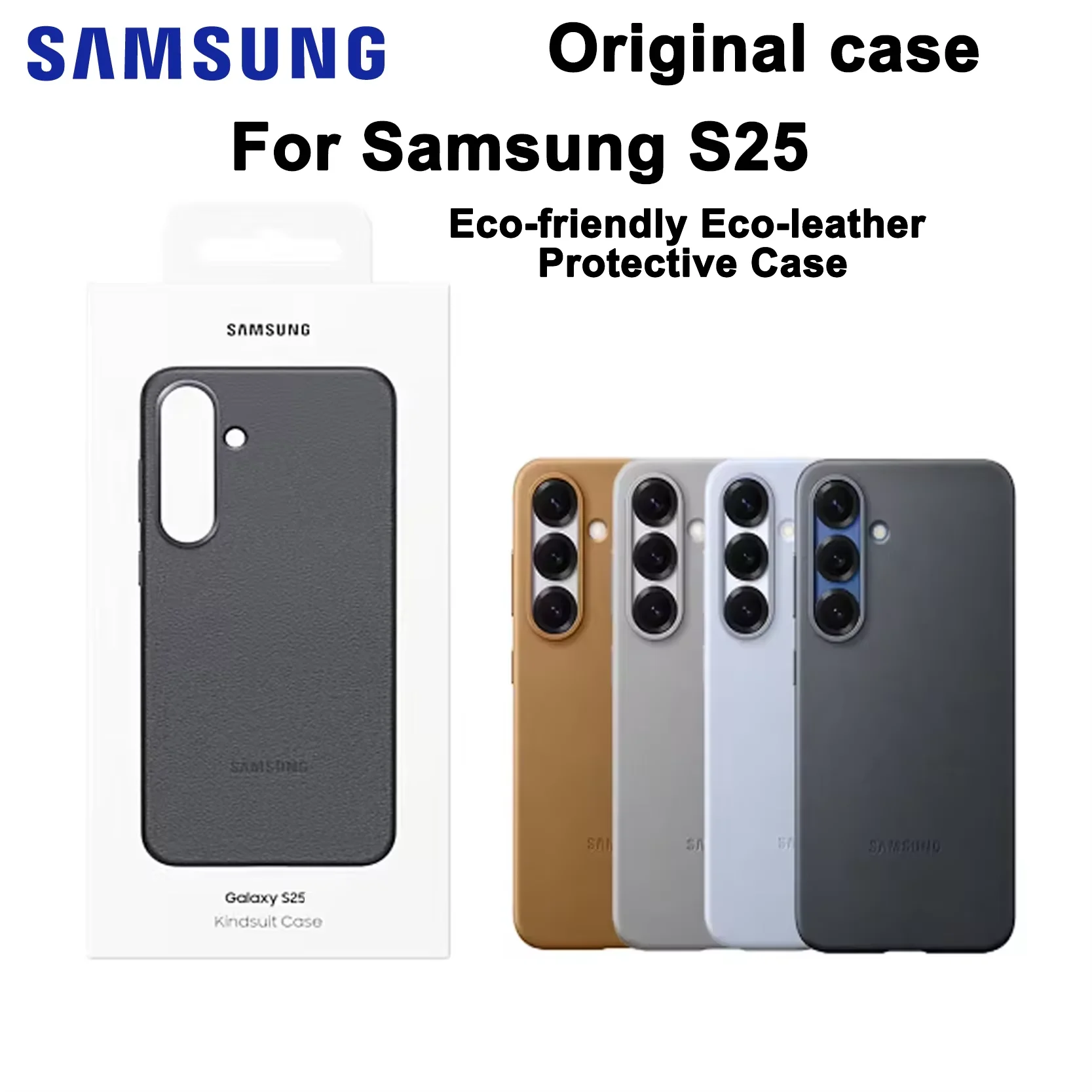Оригинальный чехол для Samsung Galaxy S25, экологически чистый защитный чехол из экокожи, устойчивый к падению кожаный чехол
Оригинальный чехол для Samsung Galaxy S25, экологически чистый защитный чехол из экокожи, устойчивый к падению кожаный чехол