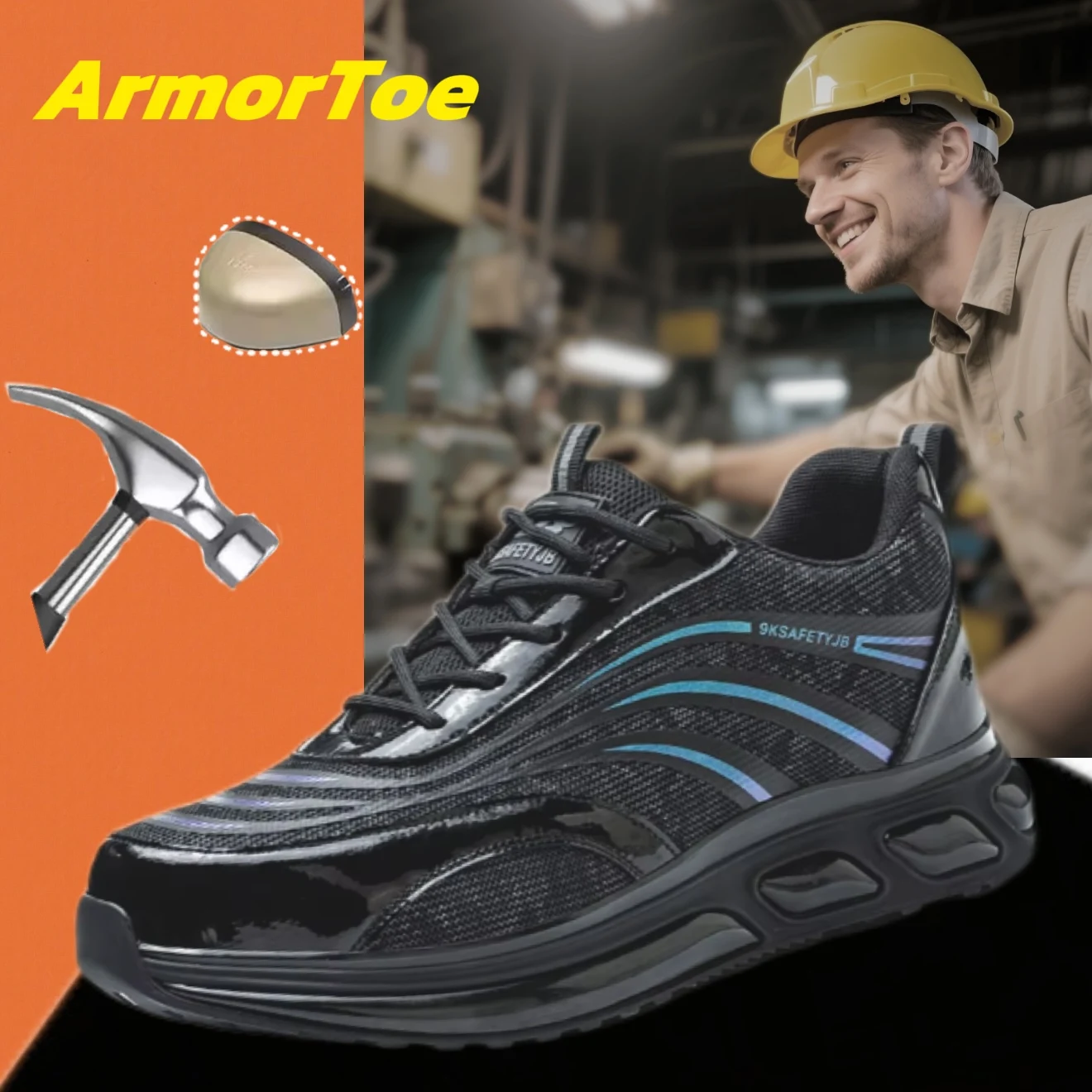 ArmorToe Steel Head Four Seasons Anti-smash Anti-stabbing Safety Shoes Air Cushion Comfortable Work Shoes #Armor2738
ArmorToe Steel Head Four Seasons Anti-smash Anti-stabbing Safety Shoes Air Cushion Comfortable Work Shoes #Armor2738