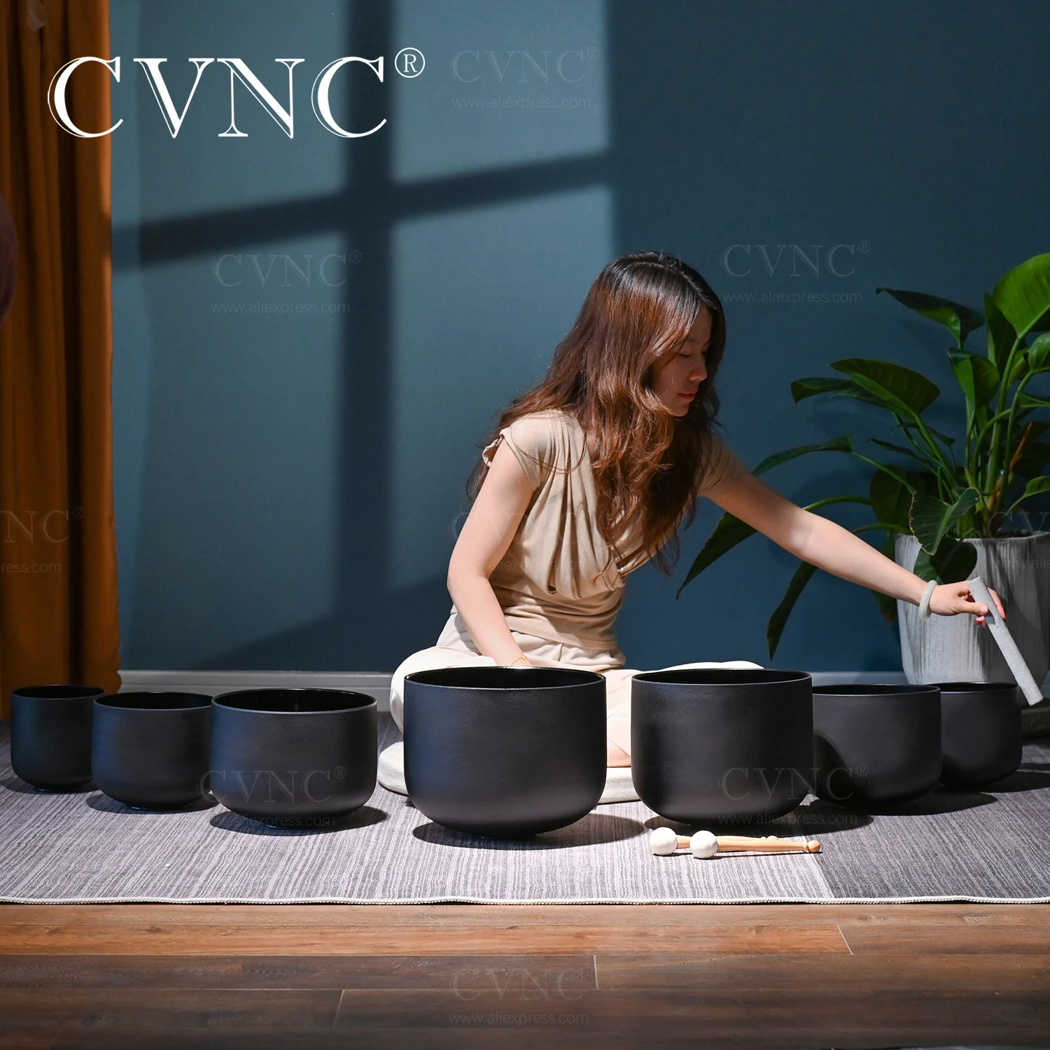 CVNC Double Black Colored 6-12"/7-12" Quartz Crystal Singing Bowl Chakra Set of 7pcs CDEFGAB Note for Sound Healing with Bags
CVNC Double Black Colored 6-12"/7-12" Quartz Crystal Singing Bowl Chakra Set of 7pcs CDEFGAB Note for Sound Healing with Bags