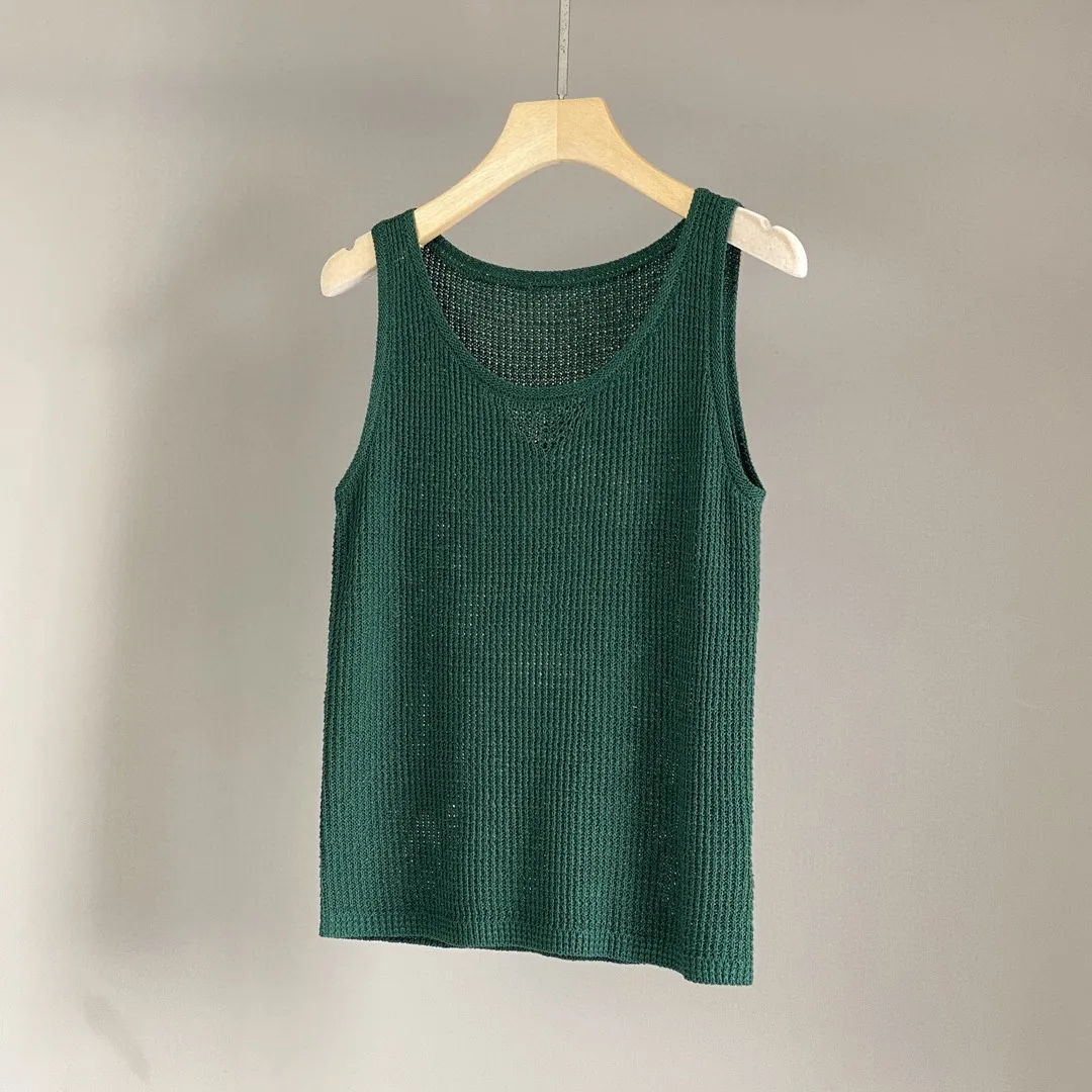 2025 Spring Summer New Linen Cotton Fashion All-match Knitted Sleeveless Vest Top for Women
2025 Spring Summer New Linen Cotton Fashion All-match Knitted Sleeveless Vest Top for Women