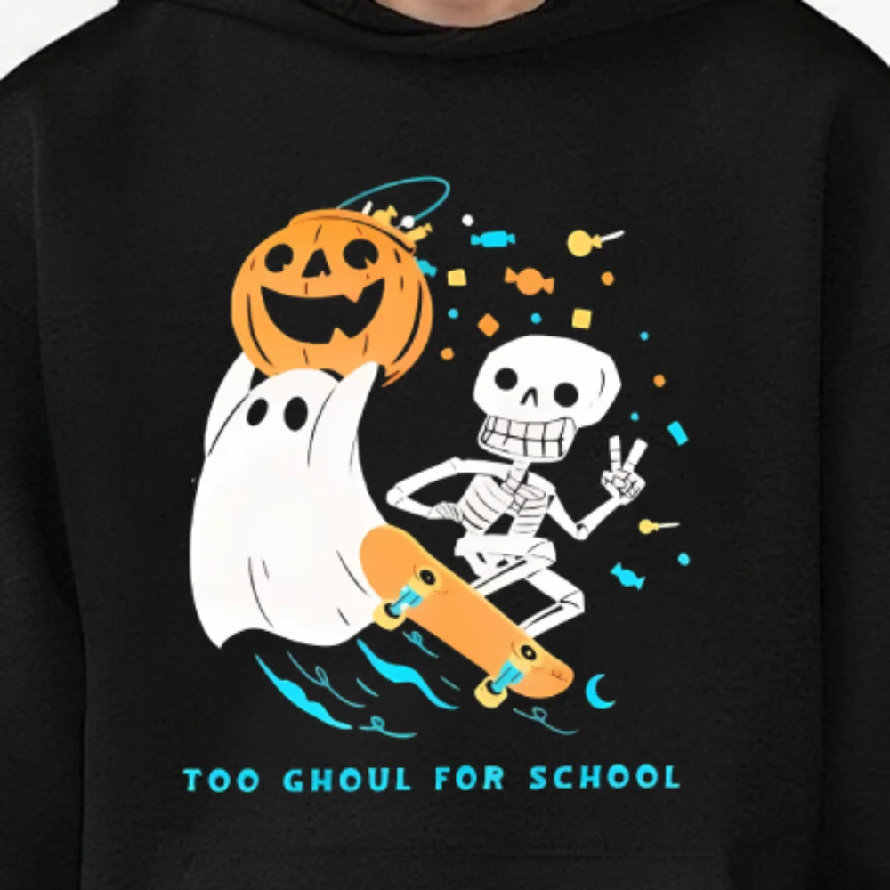 Школьная толстовка Ghoul с принтом персонажей на Хэллоуин, осень-зима, повседневные свободные топы с длинными рукавами, уникальные крутые моторошные сезонные тканевые топы
Школьная толстовка Ghoul с принтом персонажей на Хэллоуин, осень-зима, повседневные свободные топы с длинными рукавами, уникальные крутые моторошные сезонные тканевые топы