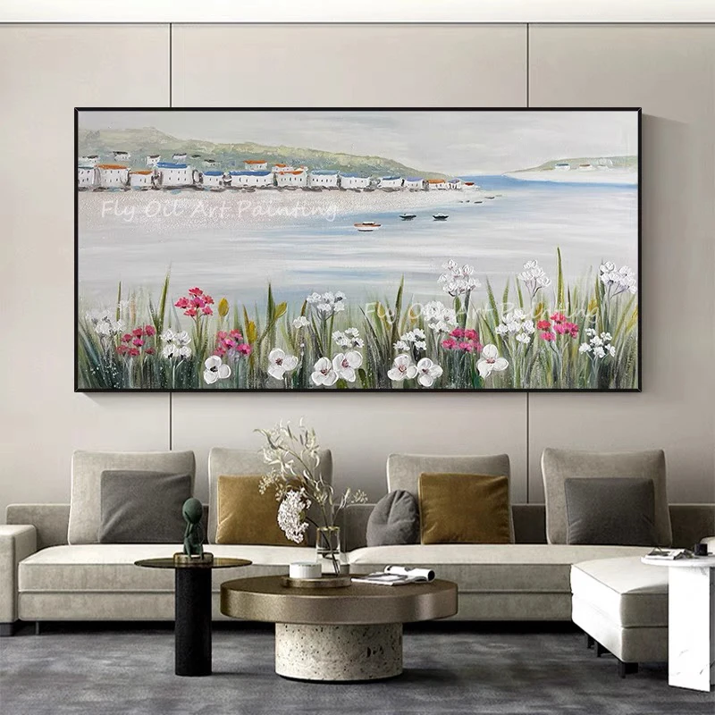 Hand-painted ocean sea landscape flower picture large size Oil Painting Porch Aisle for home decoration as a gift
Hand-painted ocean sea landscape flower picture large size Oil Painting Porch Aisle for home decoration as a gift