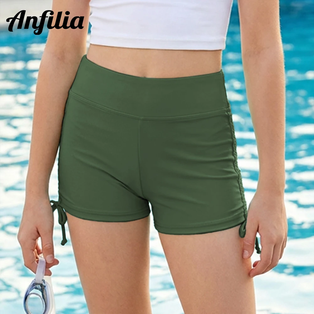 Anfilia Girls High Waist Ruched Side Drawstring Swim Shorts Comfortable Coverage Swimming Bottom
Anfilia Girls High Waist Ruched Side Drawstring Swim Shorts Comfortable Coverage Swimming Bottom