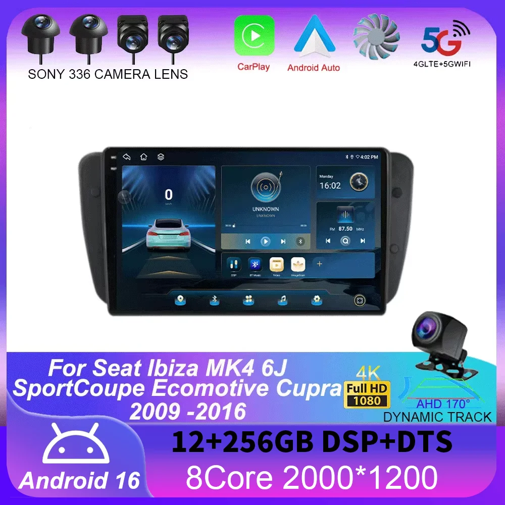 Android 16 Car Radio For Seat Ibiza MK4 6J SportCoupe Ecomotive Cupra 2009 2010 2011 2012 - 2016 Multimedia Video Player Stereo
Android 16 Car Radio For Seat Ibiza MK4 6J SportCoupe Ecomotive Cupra 2009 2010 2011 2012 - 2016 Multimedia Video Player Stereo