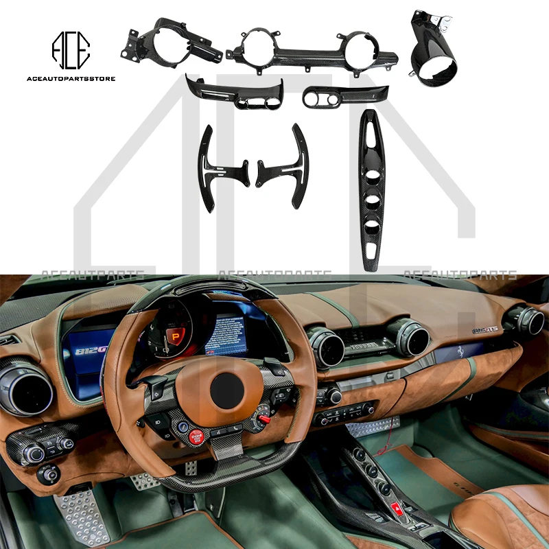 Dry Carbon Fiber 812 Superfast Dashboard Air Con Outlet Replacement Fit For 2017-2020 Ferrari 812 Superfast Plain Carbon Weave
Dry Carbon Fiber 812 Superfast Dashboard Air Con Outlet Replacement Fit For 2017-2020 Ferrari 812 Superfast Plain Carbon Weave