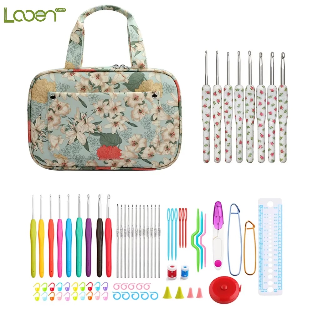 DIY Crochet Hook Set with Lily Print Storage Bag, Suitable for Handcraft Enthusiasts for Knitting Sweaters and Scarves
DIY Crochet Hook Set with Lily Print Storage Bag, Suitable for Handcraft Enthusiasts for Knitting Sweaters and Scarves