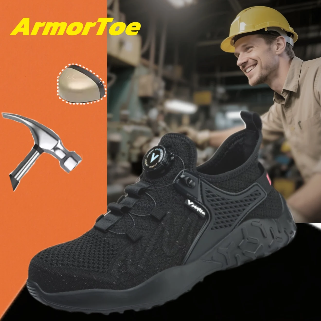 ArmorToe Technology Rotary Buckle Four Seasons Models Steel Head Anti-smash Anti-stabbing Safety Shoes Work Shoes #Armor2671
ArmorToe Technology Rotary Buckle Four Seasons Models Steel Head Anti-smash Anti-stabbing Safety Shoes Work Shoes #Armor2671